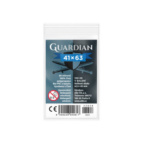 Obaly na karty Guardian pro karty 41 × 63 mm - 100 ks ALBI