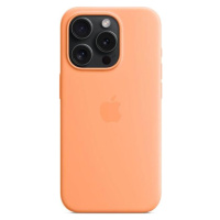 Apple Originál Silikónový kryt s MagSafe pre iPhone 15 Pro Orange Sorbet, MT1H3ZM/A