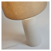 Biela stolová lampa s textilným tienidlom (výška 58 cm) Mijal - Kave Home
