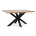 Čierny jedálenský stôl s doskou v dekore dub CROSS 150x90