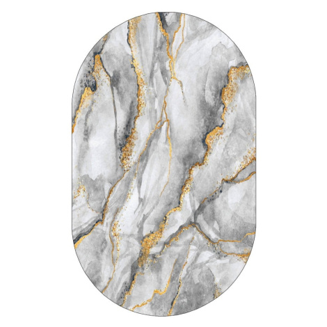 Koberec v sivo-zlatej farbe 60x100 cm – Rizzoli