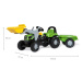 Šlapací traktor s prívesom a lyžicou Rolly Toys 023196 Fahir 5115G TB