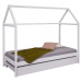 Domčeková posteľ i z masívu 90x200cm so zásuvkou sully - biela