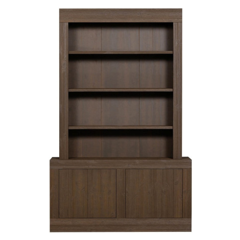 Hnedá knižnica z borovicového dreva 146x230 cm Yumi – BePureHome