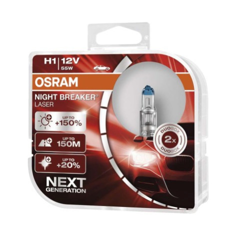 OSRAM Night Breaker Laser H1 P14.5s 64150 12V 55W NBL, 2 ks