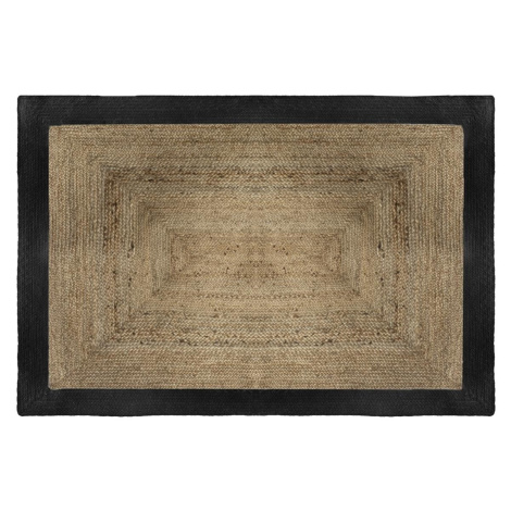 Jutový koberec DYWAN 170 cm čierny/hnedý DekorStyle