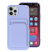 Apple iPhone 11 Pro Max, Silikónové puzdro s držiakom kariet, Wooze Card Slot, fialové