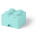Svetlomodrý úložný box štvorec LEGO®