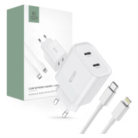 Nabíjačka TECH-PROTECT C20W 2-PORT NETWORK CHARGER PD20W + LIGHTNING CABLE WHITE (9319456607307)