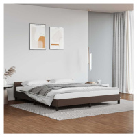 vidaXL Posteľný rám s čelom bez matraca hnedý 160x200 cm