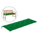 Poduška na záhradnú lavicu zelená 150 x 50 x 7 cm textil