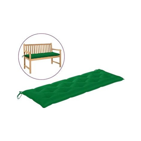 Poduška na záhradnú lavicu zelená 150 x 50 x 7 cm textil SHUMEE