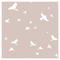 DEKORNIK Simple Birds Powder Pink - Tapeta