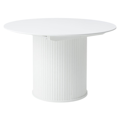 Okrúhly rozkladací jedálenský stôl s prídavnou doskou ø 120 cm Nola – Unique Furniture