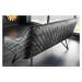 LuxD Dizajnová lavica Natasha 156 cm tmavosivý zamat