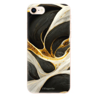 Odolné silikónové puzdro iSaprio - Black and Gold - iPhone 8
