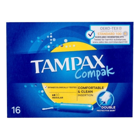 TAMPAX Compak Tampóny s aplikátorom Regular 16 ks