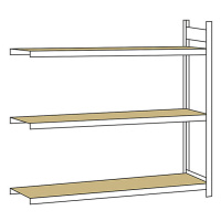 Regál s veľkým rozpätím, s drevotrieskovou doskou, výška 2000 mm SCHULTE