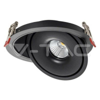 12W LED COB stropné svietidlo 3V1 čierne VT-2512 (V-TAC)