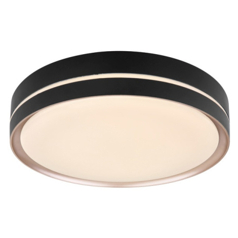 Sconto Stropné LED svietidlo MANNI čierna/bronzová Houseland
