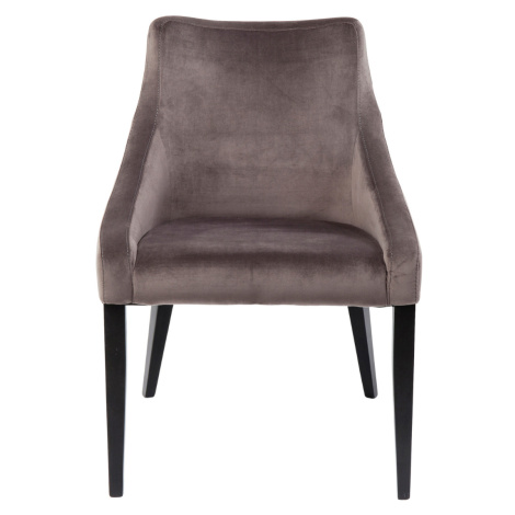 Mode stolička sivý zamat / čierne nohy Kare Design