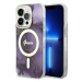 Kryt Guess iPhone 14 Pro 6.1" purple hardcase Golden Marble MagSafe (GUHMP14LHTMRSU)