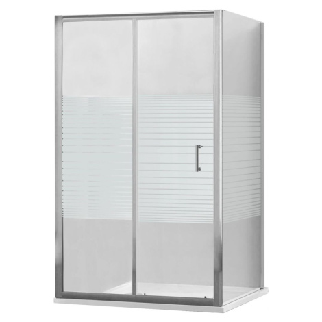 MEXEN/S - APIA sprchovací kút 140x70 cm, dekor - pruhy, chróm 840-140-070-01-20
