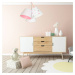 Závesné svietidlo do detskej izby Zsofia 3-svetelné biele/ružové