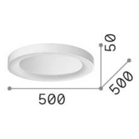 Ideal Lux LED stropné svietidlo Planet, biele, Ø 50 cm, kov