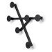 Čierny kovový nástenný vešiak Bottoni – Spinder Design