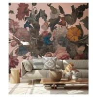 WALLCOLORS Dragonfly Garden Pink Wallpaper - tapeta POVRCH: Prowall Concrete