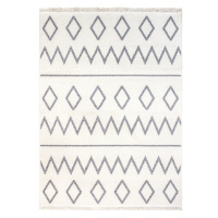 Obojstranný koberec dylan - šedá/biela