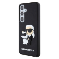 Plastové puzdro Karl Lagerfeld na Samsung Galaxy S24 5G S921 KLHCS24S3DRKCNK 3D Rubber Karl and 