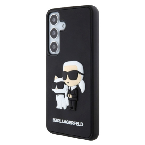 Plastové puzdro Karl Lagerfeld na Samsung Galaxy S24 5G S921 KLHCS24S3DRKCNK 3D Rubber Karl and 