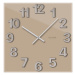 Sklenené štvorcové nástenné hodiny, hnedé VCT1107 Glassico 40cm