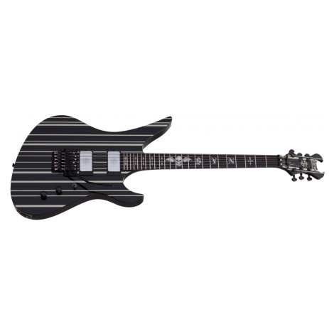 Schecter Synyster Custom Black with Silver Pin Stripes