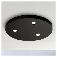 Stropné svietidlo Bopp Close LED 3-svetelné okrúhle čierne