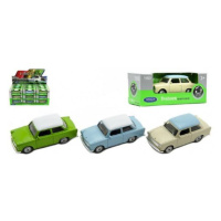 Auto Welly Trabant 1:60 kov 7cm voľný chod v krabičke - výber mix farieb