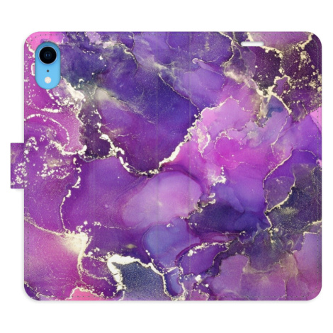 Flipové puzdro iSaprio - Purple Marble - iPhone XR