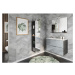 Sivá vysoká závesná kúpeľňová skrinka 71x95 cm Vasio – Germania