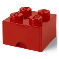 LEGO® úložný box 4 - so zásuvkou červená  250 x 250 x 180 mm