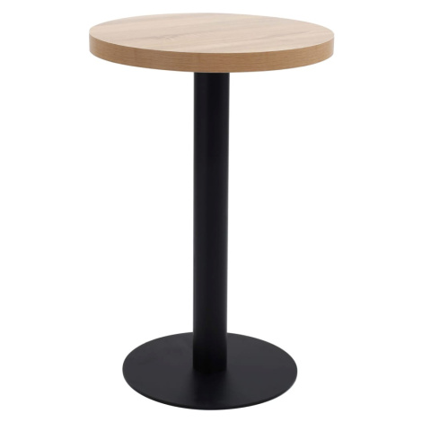 vidaXL Bistro stolík bledohnedý 50 cm MDF