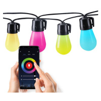 SOLIGHT WO795 LED SMART VONKAJSIA RETAZ S RGB ZIAROVKAMI, BLUETOOTH, 15 ZIAROVIEK, 14M+6M, 10W