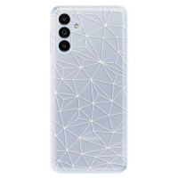 Odolné silikónové puzdro iSaprio - Abstract Triangles 03 - white - Samsung Galaxy A13 5G