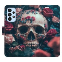 Flipové puzdro iSaprio - Skull in Roses 02 - Samsung Galaxy A53 5G