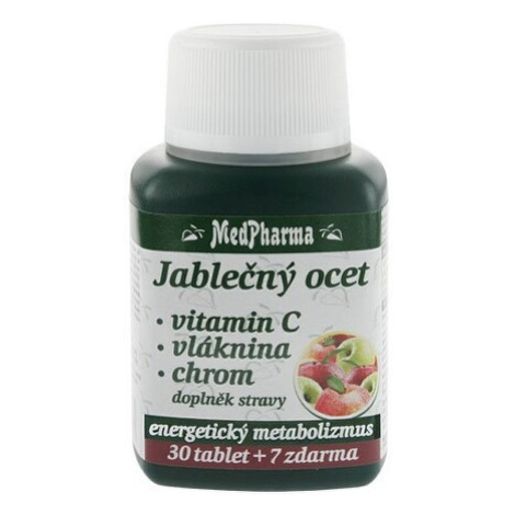 MEDPHARMA Jablčný ocot, vitamín C, vláknina, chróm 30 + 7 tabliet ZADARMO