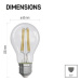 LED žiarovka Filament A60 5W E27 neutrálna biela ,4000k, 1060lm