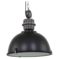 Čierna priemyselná závesná lampa Bikkel L02