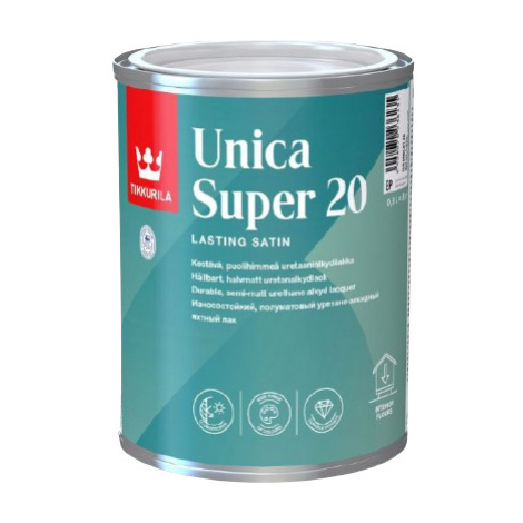 UNICA SUPER 20 - Odolný alkyd-uretánový lak bezfarebný polomatný 0,9 L