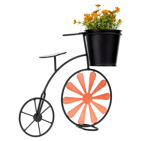 Retro kvetináč v tvare bicykla, bordová/čierna, SEMIL Tempo Kondela